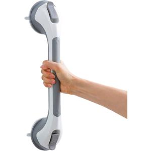 TAILI Shower Grab Bar 16 Inch Suction Cup Grab Bars for Bathroom, Removable Shower Safety Handle Heavy Duty Bathtub Grip for Seniors & Elderly, Strong Handrails No Drilling Waterproof, Grey (Gray)
