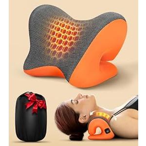 5X Pain Relief Neck Massager with Heat, GrapheneInfused Instant Heating Neck Stretcher for TMJ Migraine, Smart Control Cervical Traction Device Pillow for Heat Therapy, Christmas Gifts for Women Men