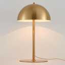 Metal Mushroom Table Lamp, 20.8" Gold Dome Table Lamp Bedside Lamp with Stable Base, Mid-Century & Modern Table Lamp for Nightstand, Bedroom, Living Room and Study Desk