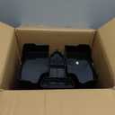 Safco Step On Plastic Trash Can with Foot Pedal, 4 Gallon Garbage Can for Kitchen, Bedroom, Office, Hands Free, Black