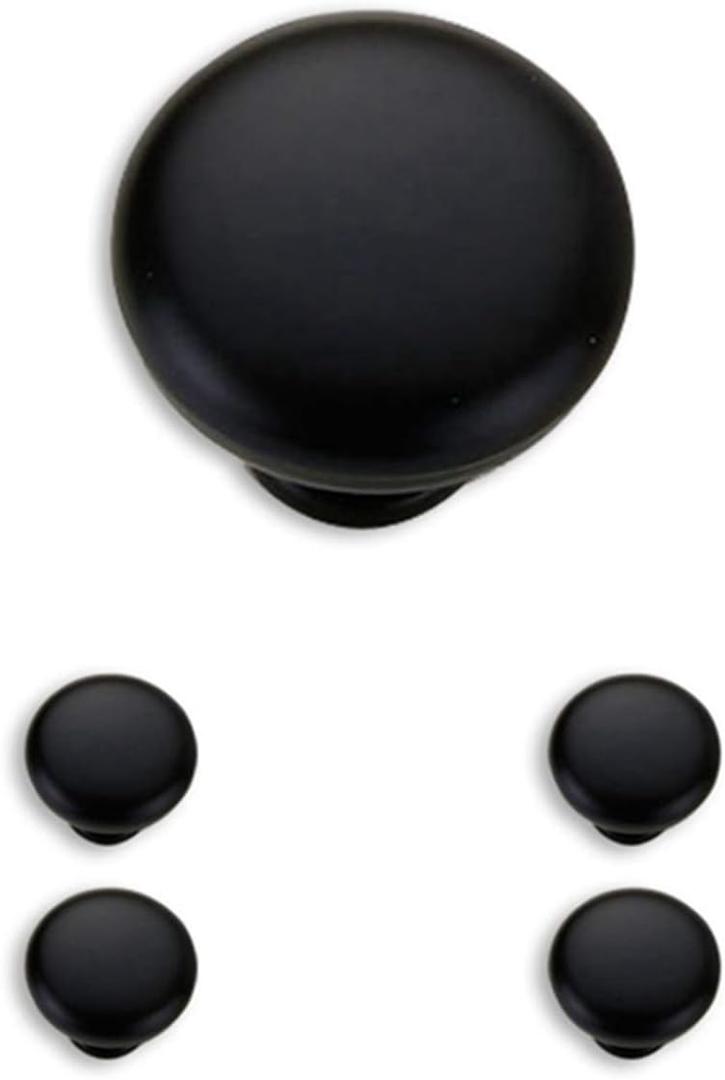 Aluminium Alloy Black Cabinet Hardware 29mm Round Drawer knobs 5pcs/Set 9008…