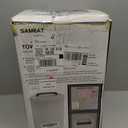 SAMEAT Heated Towel Warmers for Bathroom - Large Towel Warmer Bucket, Wood Handle, Auto Shut Off, Fits Up to Two 40"X70" Oversized Towels, White
