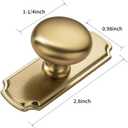 khtumeware 10 Pack 1-1/4 inch Backplate for Cabinet Knobs Champagne Bronze Drawer Knobs Satin Brass Cabinet Hardware Vintage Knobs with Backplate
