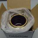 DASITON Makeup Brush holder Organizer,Crystal Cosmetic Makeup Brush Glass Brushes Storage Holder, Vintage Make Up Brush Cup Pen Pencil Holder striped vase(Blue L)