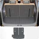 Cargo Mat Compatible with 2017-2023 GMC Acadia 6&7 Seats Cargo Liner Trunk Mat Trunk Liner TPE All Weather Back Seat Cover Protector 2022 Acadia Accessories (Trunk Mat with Backrest Mat)