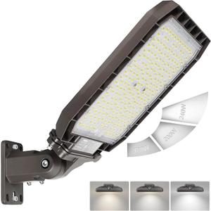 LTBLIGHT 240W Dusk to Dawn Parking Lot Light,Timed Dimmer Ploe Lights, 1x Max.240W
