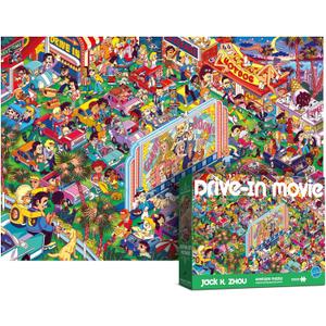 Antelope - 1000 Piece Puzzle for Adults, Drive-in Movie Jigsaw Puzzles 1000 Pieces - 1000 Pieces High Resolution, Matte Finish, Smooth Edging, No Dust Puzzle