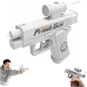 Prank Water Gun, Prank Squirt Gun, Compulsive Two-Way Water Guns, Reverse Water Gun Prank Shoots Back at User, Fun Office & School Pool Prank Summer Toy Gifts(White)