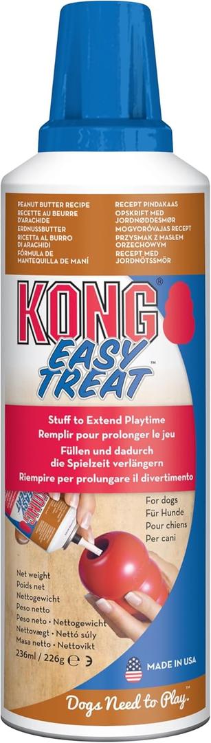 KONG - Easy Treat - Dog Treat Paste - Peanut Butter - 8 Ounce (EXP 03/20/27)