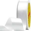 Double Face White Satin Ribbon 1-1/2 inch X 50 Yards Polyester White Ribbon for Gift Wrapping Very Suitable for Weddings Party Hair Bow Invitation Decorations and More