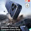 ESR for iPhone 17 Pro Max Phone Case with Stand, 23ft Military-Grade Drop Protection with Camera Control, Shock-Absorbing Rugged Cover, Compatible with MagSafe Accessories, Cyber Series, Blue