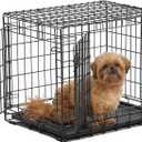 MidWest Homes for Pets Ultima Pro Heavy-Duty 24-Inch Dog Crate, Ultra-Strong Steel Double Door Pet Cage for Small Breeds, Accessories Included (25.0"L x 19.0"W x 21.0"H, Black)
