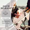 PRIMLECT Car Seat Cover Baby, 100% Muslin Baby Car Seat Cover, 3 in 1 Carseat Cover, Carseat Cover for Baby Easy to Get in & Out (Sun)