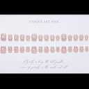 French Tip Press on Nails Short Square Fake Nails Colorful False Nail with Design Glossy Full Cover Nude Glue on Nails Artificial Acrylic Nail Cute Stick on Nail for Women Girls Manicure 24pcs (style02)