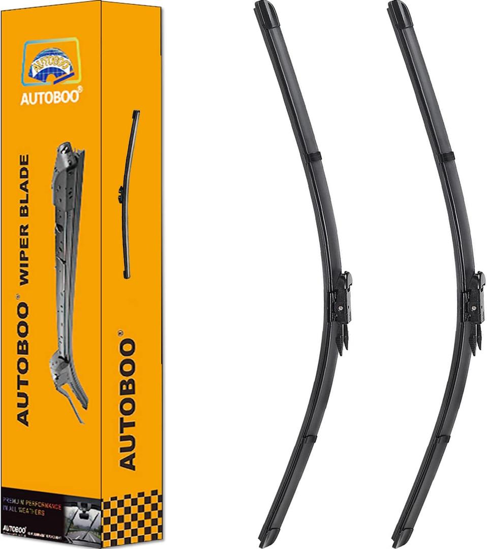 AUTOBOO 22"+20" Windshield Wipers Replacement for Ford Mustang 2007-2021,Lincoln MKZ 2013-2020 -Original Factory Quality (Pack of 2)