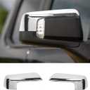 Voodonala Side Mirror Cover Rearview Mirror Trim Decoration Compatible with Chevrolet Silverado/GMC Sierra 1500 2019-2024 (Chrome,ABS,2Pcs), 10 inches x 5 inches