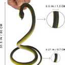 4 Pcs 31.5" Realistic Rubber Snake Toy Fake Snake Toy for Prank, Garden Props to Keep Birds Away, Gag Gift for Halloween April Fool's Day
