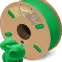 DURAMIC 3D PLA Filament 1.75mm Green 1kg Spool, Jam-Free High Stifness 3D Printing Filament with Cardboard Spool, No-Tangling No-Clogging Dimensional Accuracy 99% +/- 0.03 mm