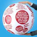 WinnerWhy 3 Pcs Coping Skills Balls 24 Inch How to Cope with Anxiety Depression Build Self Esteem for Adult Fun Group Therapy Games Activity for Teaching Learning Counseling Tool Beachball Inflatable