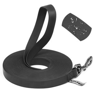 Wolfone Waterproof Dog Leash 5FT PVC Coated Long Line Training Lead