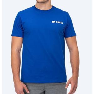 Costa Del Mar Men's Emblem Bass Short Sleeve Crewneck Tee (XX-Large, Blue)