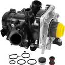 Electric Engine Water Pump Thermostat Assembly Coolant Pump With Gaskets for A3 Q3 Q7 Beetle Passat 2.0L Auxiliary, OE 06L121012A06L121111J, 06L121111H, 06L121111G