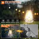 Kawaya Outdoor String Lights 100 FT LED Patio Light - 50+2 Shatterproof Vintage Edison Bulbs - 2700K Dimmable IP65 Waterproof Outside Hanging Lighting for Yard Porch Deck Balcony Bistro Cafe Party