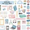 50 Pcs Supplies You Will Need Bulletin Board Set Motivational Bulletin Cutouts Classroom Decorations for Teacher School Whiteboard Classroom Supplies (Boho)
