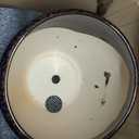 10.6 Inch Ceramic Planter with Saucer for Indoor Plants (Speckled Blue)