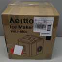 Aeitto Ice Makers Countertop, 9 Ice Cubes Release in 6 Mins, 26Lbs/24H, 2 Sizes of Bullet Ice Machine,Self-Cleaning Portable Ice Maker with Ice Scoop and Basket for Home Kitchen Office Bar RV, Black