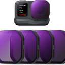 K&F Concept Kit de filtro ND compatible con Insta360 Ace Pro 2, 4 unidades ND8 ND16 ND32 ND64 Filtro de densidad neutra, reduccin de luz, control de exposicin, vidrio ptico HD multicapa