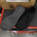 Men's Grey Steel Toe Loafers, Work Safety Shoes, Slip-On, Comfortable, Non-Slip, Breathable, Lightweight, 14, All Black/153