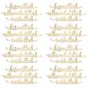 24 Pcs Ramadan Decorations for Table Wood Islamic Decor Mubarak Plate Setting Plate Sign Bismillah Inshallah Alhamdulillah Sign Wooden Letter Eid Tabletop Sign for Home Decorations Gifts Dinner Desk