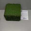 Artificial Grass Turf Tiles Interlocking Set 10 Pieces, Fake Grass Tiles Self-draining for Pet Indoor/Outdoor Flooring Decor,11.8x11.8 inches