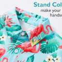 Boys Hawaiian Shirt Tropical Short Sleeve Cool Cute Casual Button Down Tops for Youth Kids Toddler Summer Beach