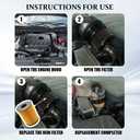2PCS 26350-2S000 Oil Filters, Oil Filter for My Car, 263502S000 26350-2R000 Filters Includes Gasket and O-Rings, Car Accessories Compatible with Sonata 2022-2023 Tucson 2.5L Kia Sorento 2.5 L