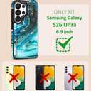 Shorogyt for Samsung Galaxy S26 Ultra Wallet Case - Cute Fashion Cyan Design with Card Holder Kickstand for Magnetic Clasp Back Flip Folio Leather Phone Cases for Women Girls Men