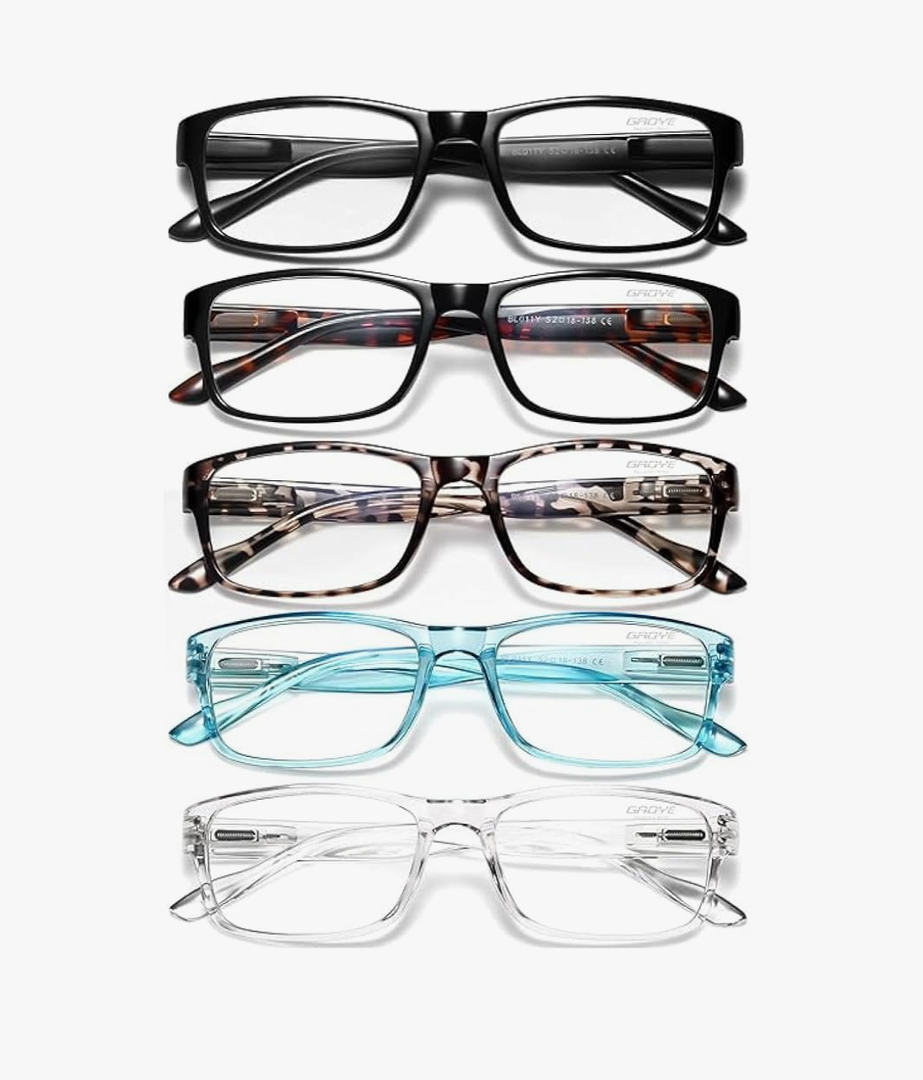 Gaoye Professional Reading Glasses for All Day - Computer Readers with Blue Light Protection - Value Pack 1.75