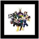 Trends International Gallery Pops My Hero Academia - Group Costume Collage Wall Art Wall Poster, 12.00" x 12.00", Black Frame Version