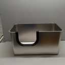 Yangbaga Extra Large Stainless Steel Litter Box, Leak Proof 12 Inches High Sides for Urine & Litter Trapping, Easy Entry for Kittens, Older Cats,Non-Stick,Non-Slip,No Sharp Edges