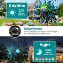 87" Large Solar Wind Spinners Outdoor, Peacock Metal Garden Decor