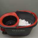 O-Cedar Easywring Microfiber Spin Mop & Bucket Floor Cleaning System with 1 Extra Refill,Red / Gray