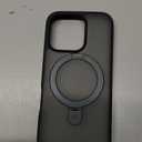 CASEKOO Ultra-Magnetic Stand for iPhone 16 Pro Case [Military Drop Protection] [Compatible with MagSafe] Shockproof Translucent Matte Slim Ring Holder Case for iPhone 16 Pro 6.3", Black