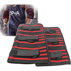 Adjustable Elbow Sleeve, 1 pair Strong Elebow Support Brace Compression Powerlifting, Weightlifting Man (XL)