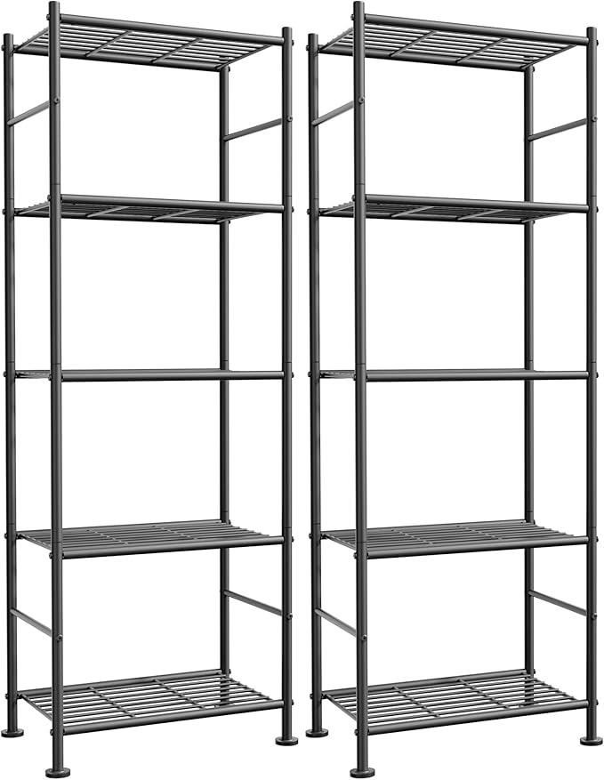 Sakugi Storage Shelves . Metal Shelf Organizer, Space-Saving Garage Shelving