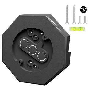 Vinyl Siding Light Mounting Block, 1/2 Inch Lap Vinyl Siding Hooks for Hanging Outdoor, Vertical Mounting Block for Light Lamp Repair Kit, Black