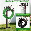 Garden Hose Holder Stand, Decorative Vintage Rustic Hose Rack with Star Design, Heavy Duty 41" Tall Metal Hose Storage for Yard/Lawn/Farm, Freestanding Hose Holder Holds up to 160Ft Hose