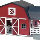 Terra By Battat - 20 Pcs Wooden Animal Barn Toy - Farm Toy Set - Pretend Play Toys For Kids and Toddlers Ages 3+