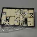 CHH 2312 Double 9 Jumbo Ivory Dominoes in Black Box, 8.25-inch Length