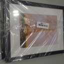 Upsimples 8.5x11 Picture Frame Set of 3, Made of High Definition Glass for 6x8 with Mat or 8.5x11 Without Mat, Wall and Tabletop Display Photo Frames, Black